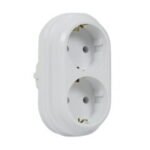 Prizë Dyshe Elektrike e Bardhë (Adapter Dyfishues)