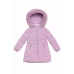 Xhupë Dimërore për Vajza - Ngjyrë Lila me Kapuç Peliçe