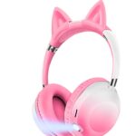 🐱 Kufje Wireless me Drita LED & Veshë Mace