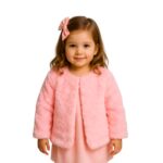 🌸 Xhaketë Peliçe Rozë për Fëmijë - E Butë & Plot Ëmbëlsi - Figura 2