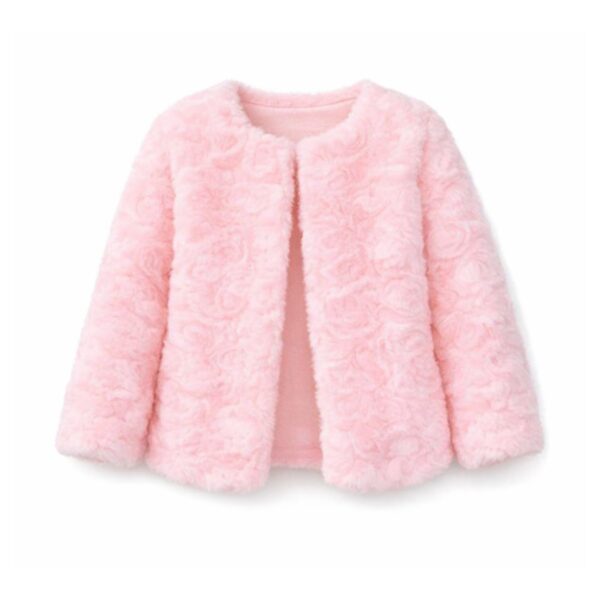 🌸 Xhaketë Peliçe Rozë për Fëmijë - E Butë & Plot Ëmbëlsi