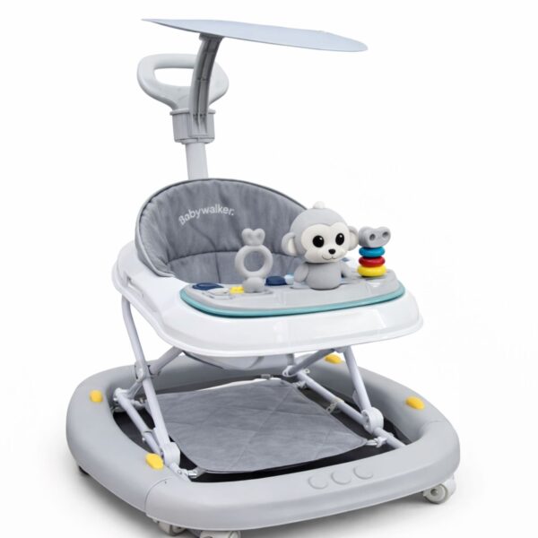 Dubak Premium Babywalker 3-në-1 me Shtytës & Çati Mbrojtëse