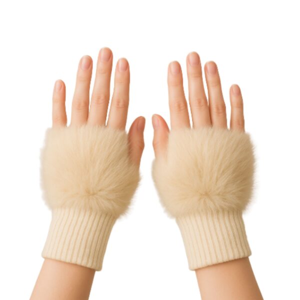 🤍 Doreza Ngjyrë Krem me Gëzof Elegant - Stil i Butë & Femëror