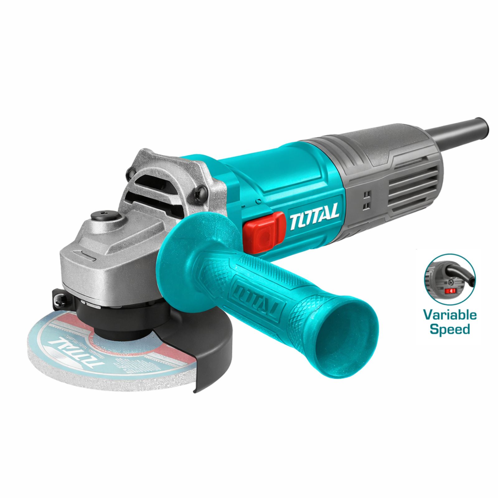 Kitra Store, Product Feature Image Feb 9 - 2026-02-11T195727.131 TOTAL Angle Grinder 900W Ø125mm me Rregullim Shpejtësie Brushe Elektrike Profesionale për Prerje & Gërryerje Metali - Figura 1