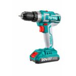 TOTAL P20S 20V Cordless Drill Driver Set – 45N·m, 2-Speed, Includes 2.0Ah Battery, Charger & Drill Bits