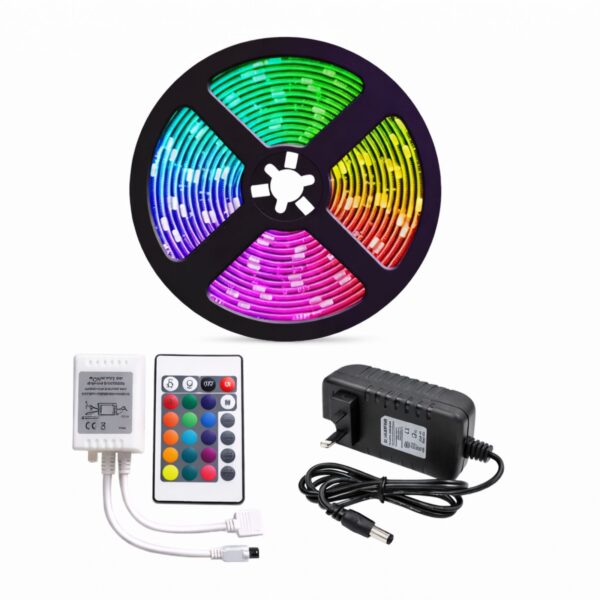 Shirit LED RGB me komplet të plotë aksesorësh për përdorim të brendshëm