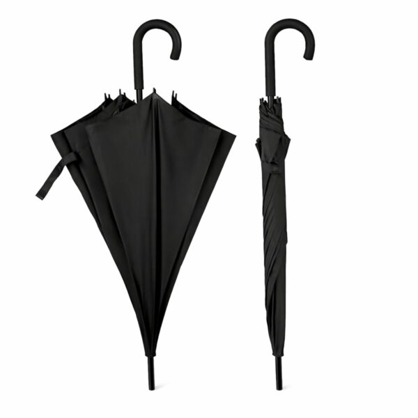 Çadër Profesionale e Zezë me Dorezë Kurbë