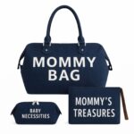 👜 Set Çantë për Nëna 3-në-1 Navy Blue Mommy’s Bags