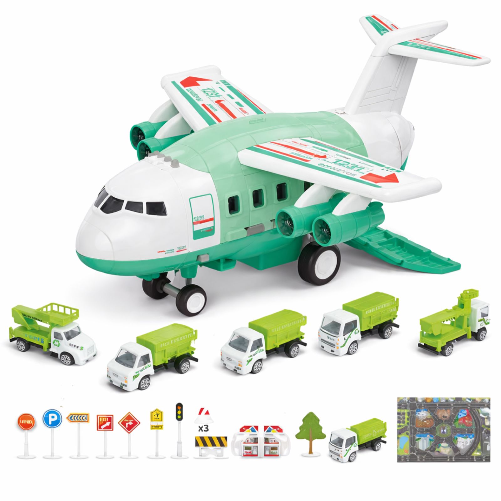 Kitra Store Product Image Clean (34) ✈️ Lodër Aeroplan Transportues për Fëmijë me Dritë & Zë - Figura 1