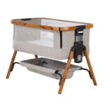 Shtrat Bebesh Luhatës Manual - Ngjyrë Krem (Dru Natyral)