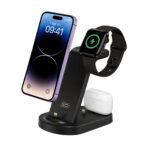 XO WX035 3in1 Wireless Charging Stand with Lightning Connectors Black