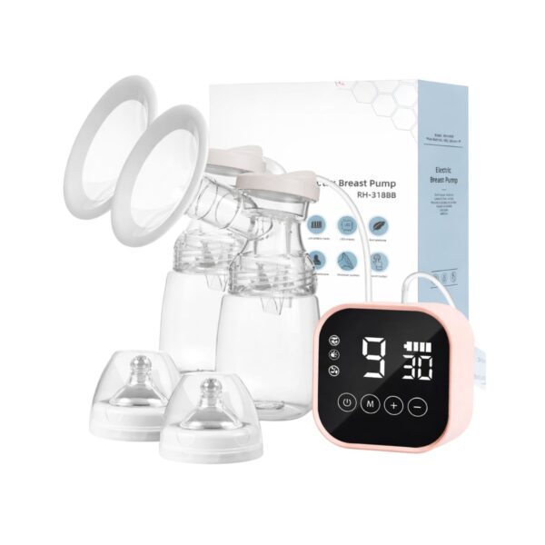 🤱 Pompë Gjiri Elektrike Anti-Alergjike RH-318BB (2 Shishe)