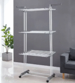 Raft për tharjen e rrobave me 4 nivele të palosshme me shirit të zgjatur të sipërm - Image 4