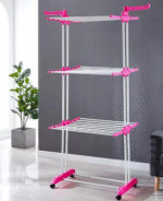 Raft për tharjen e rrobave me 4 nivele të palosshme me shirit të zgjatur të sipërm - Image 5