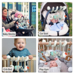 Mbështjellëse e varur nga pelushi spirale rreth karrocës, shtratit dhe autokarrikës - Image 5