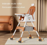 Karrige e Lartë për Ushqimin e Fëmijëve - Shumëfunksionale & e Palosshme - Figura 5