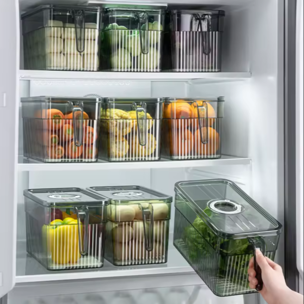 Kutia e Madhe për Ruajtjen e Ushqimit me Dorezë