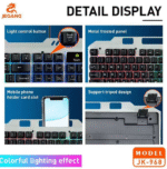 Jeqang Wired Luminous Keyboard & Mouse – Model JK-968 - Image 4