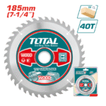 TOTAL TCT Saw Blade për Dru – 185mm
