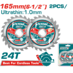 TOTAL Industrial TCT Saw Blade Set – 165mm