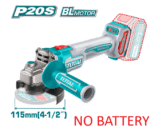 "TOTAL Cordless Angle Grinder 20V P20S Brushless (TAGLI1151) – 115mm, 1000W Max, Pa Bateri & Pa Karikues" - Figura 2