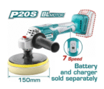 TOTAL Cordless Polisher 20V P20S Brushless (TPPLI2001) – 150mm, 7 Shpejtësi, Pa Bateri & Pa Karikues - Figura 2