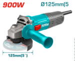 TOTAL Angle Grinder 900W Ø125mm (TAG2091256) – Brushe Elektrike për Prerje & Gërryerje Metali - Figura 2