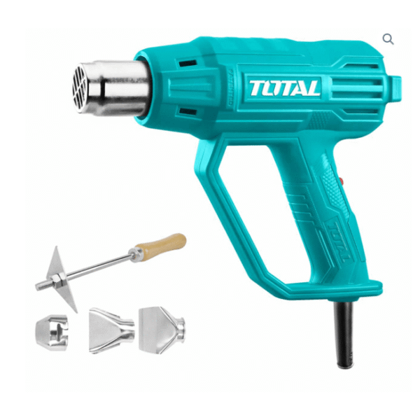 TOTAL Heat Gun 2000W – Pistoletë ajri të nxehtë me dy nivele temperature për heqje boje, tharje dhe ngrohje profesionale