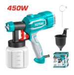 TOTAL Paint Spray Gun 450W – Pistoletë elektrike për bojë me rezervuar 800ml dhe rregullim të formës së spërkatjes - Figura 2