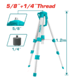 Tripodë profesionale për nivele lazer ose instrumente matësE TOTAL - Figura 2