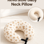 Jastëk Ushqyerjeje për Beba – i Dyanshëm me Dizajn Ariushësh dhe Material Pelushi Krem