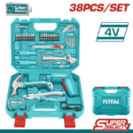 Set me 38 pjesë + kaçavidë elektrike 4V