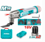 TOTAL M16 – Multitool 16V Li-ion (Me bateri 2×2.0Ah + Karikues + Valixhe) - Figura 2
