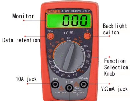 multimetër digjital ME KABLLO