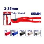 Prerëse profesionale për tuba plastikë (3–35mm) EMTOP – Teflon Coated, 65Mn