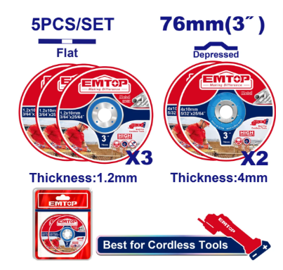 Screenshot-2025-12-04-144123 Set 5 copë disqe prerëse/zhmeriluese 76mm (3") EMTOP – për vegla pa kabllo - Image 1