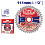 Disk sharrë TCT për dru EMTOP – 115mm (4½")