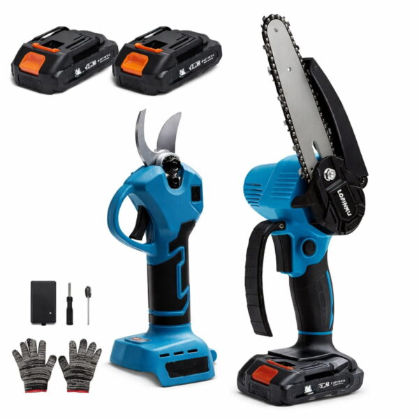 Set multifunksional me bateri 48W – Gërshërë elektrike & Sharrë elektrike mini