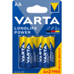Bateri VARTA LongLife Power AA LR6 1.5V – Blister 4+2 Copë