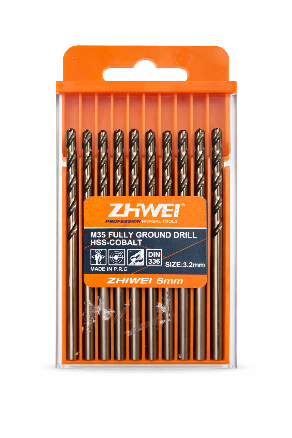 zhwei3.2 Set Brocash për Metal ZHWEI M35 Kobalt 3.2 mm - Image 1