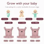 Momcozy Mbajtëse Foshnje me Rrjetë Frymëmarrëse (3-24 Muaj hiri) - Figura 3