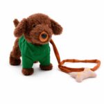 Loder me bateri dhe muzik (Plush dog with cozy sweater)