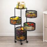 Raft Organizues Metalik me 4 Kate & Rrota - Organizim i Mençur për Shtepinë Tuaj