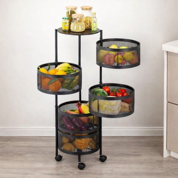 Raft Organizues Metalik me 4 Kate & Rrota - Organizim i Mençur për Shtepinë Tuaj