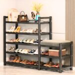 Raft Modern për Këpucë me Bankë - Organizim & Komoditet në Një