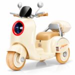 🛵✨ Motorcycle Vintage Kids - VESPA Style 6V (Beige Edition) 🤩👶