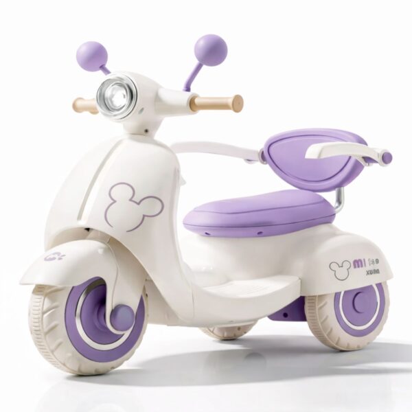 🛵💜 Motorcycle Vintage Kids – Purple Classic 6V 👶✨