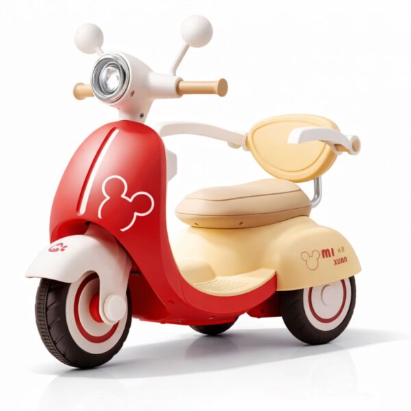 🛵❤️ Motorcycle Vintage Kids – Red Edition 6V 👶✨