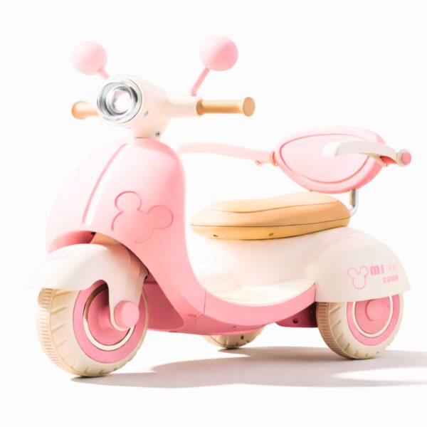 🛵💗 Motorcycle Vintage Kids – Pink Edition 6V 👶✨