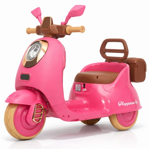 🛵💗 Motorcycle Vintage Kids – Pink Classic 6V 👶✨